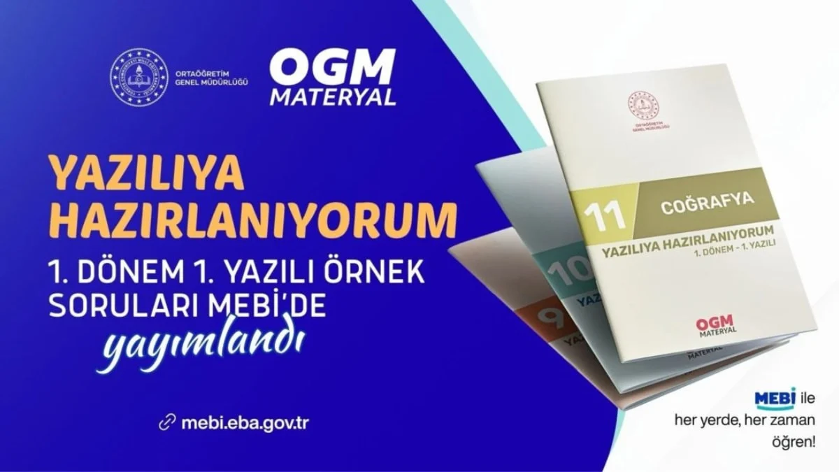 MEB 1. dönem 1. yazılı soru havuzu: 9-10-11. sınıf örnek sorular 2026