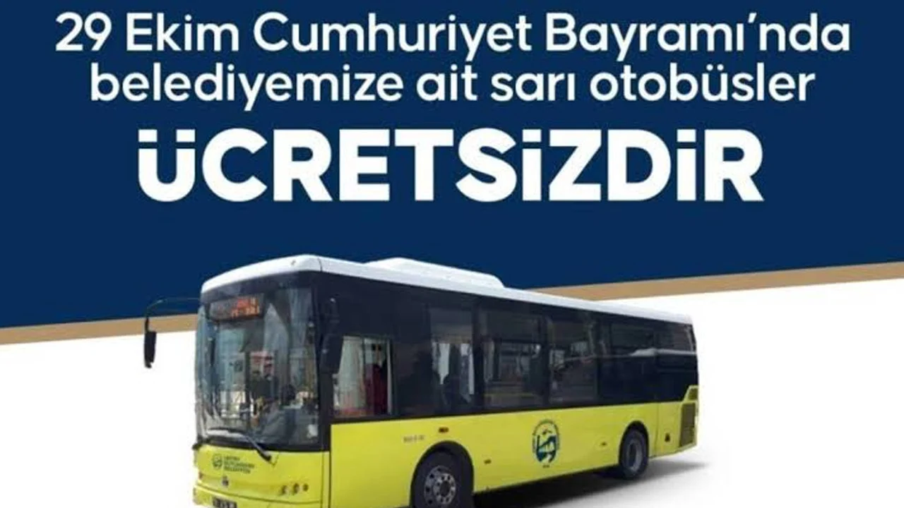 Hatay’da 29 Ekim’de toplu ulaşım ücretsiz olacak